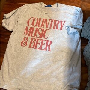 Country Music & Beer Graphic Tee | Super MRKT | Unisex Fit M/L